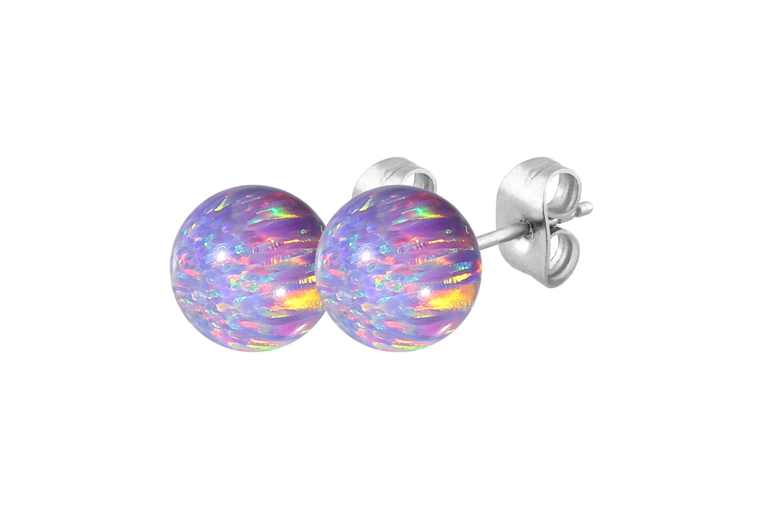 Chirurgenstahl Ohrstecker SYNTHETISCHER OPAL ++SALE++ von Piercingline